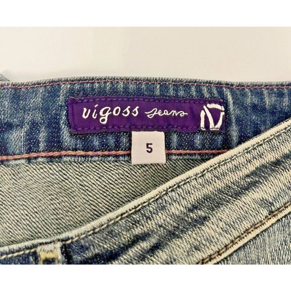 VINTAGE Y2K VIGOSS GREY BLUE LOW RISE BOOT CUT JEANS SIZE 5 28 - Picture 7 of 8